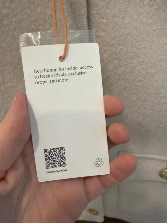 NWT Quince 100% Merino Wool Collarless Cropped Jacket - Bone - M - Picture 6 of 14